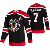 Chicago Blackhawks 7 Brent Seabrook Black Adidas 2020-21 Reverse Retro Alternate Jersey Dzhi,baseball caps,new era cap wholesale,wholesale hats